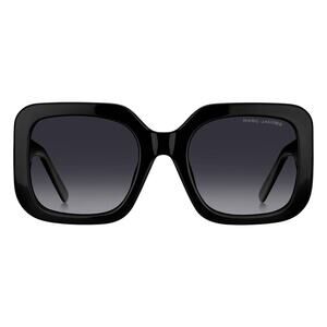 Marc Jacobs 53mm Gradient Polarized Square Sunglasses Black Grey/ Gray Polar